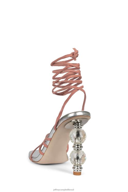 Jeffrey Campbell mulheres B0VBD1614 camurça rosa prata sandália de salto alto bijouxx-2