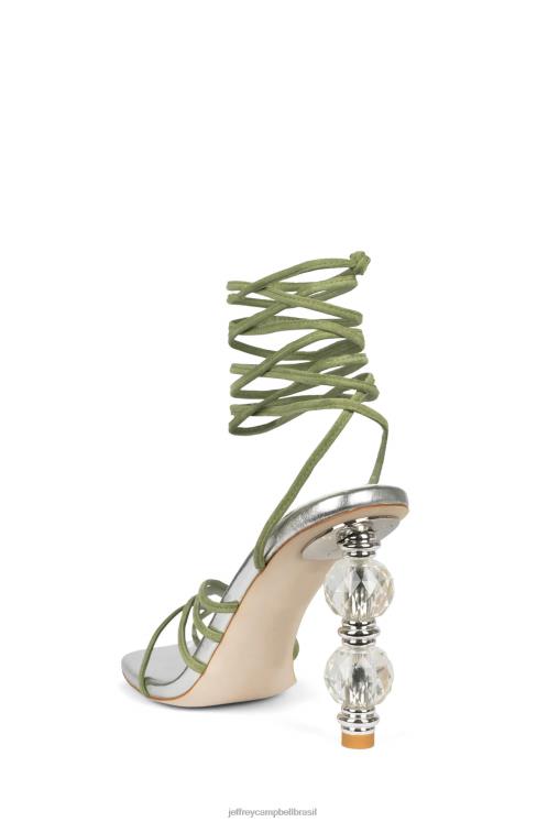 Jeffrey Campbell mulheres B0VBD1615 camurça verde prata sandália de salto alto bijouxx-2