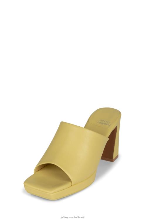 Jeffrey Campbell mulheres B0VBD1617 luz amarela sandália de salto alto caviar