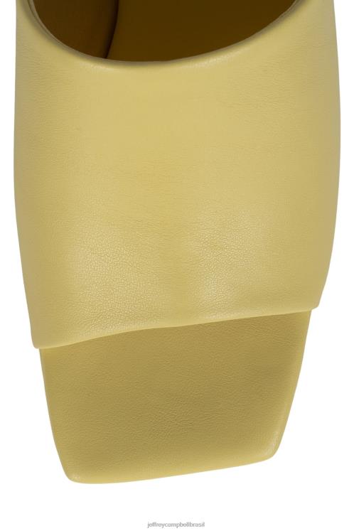 Jeffrey Campbell mulheres B0VBD1617 luz amarela sandália de salto alto caviar
