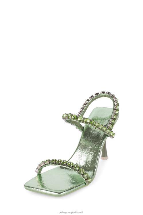 Jeffrey Campbell mulheres B0VBD1622 verde metálico verde sandália de salto alto santos