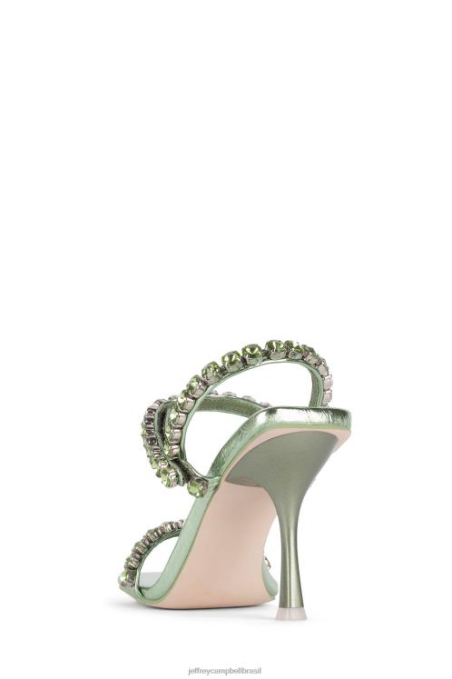 Jeffrey Campbell mulheres B0VBD1622 verde metálico verde sandália de salto alto santos