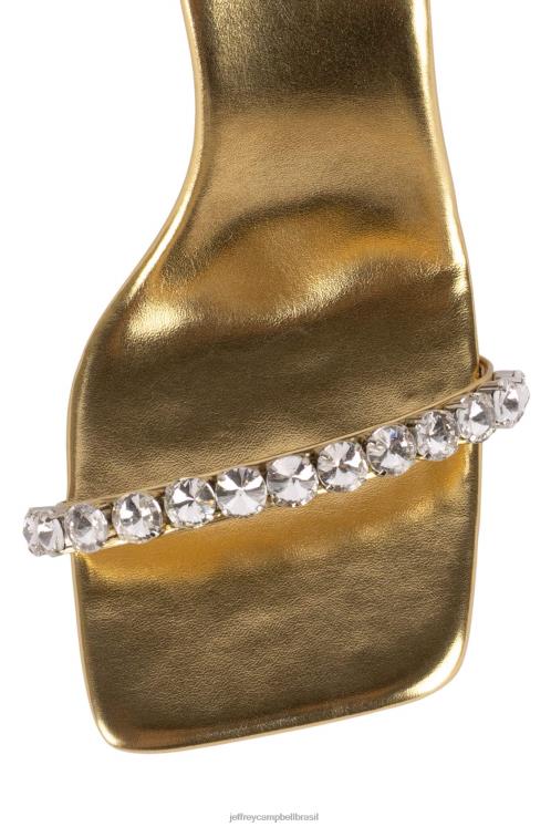 Jeffrey Campbell mulheres B0VBD1623 ouro prata sandália de salto alto santos