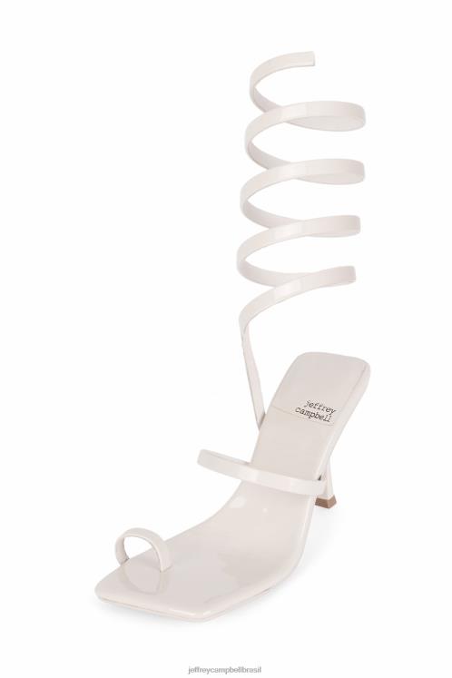 Jeffrey Campbell mulheres B0VBD1629 patente de marfim sandália de salto alto luzia
