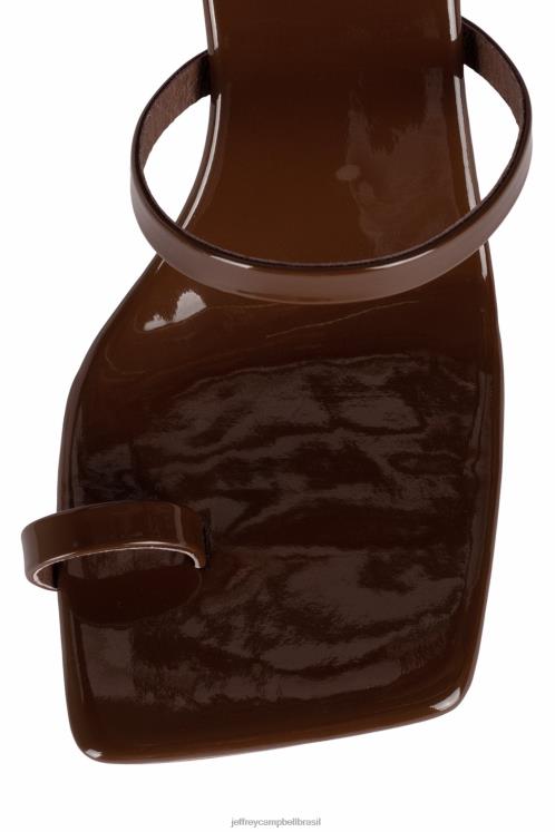 Jeffrey Campbell mulheres B0VBD1630 patente marrom sandália de salto alto luzia