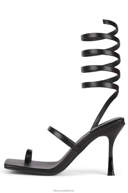 Jeffrey Campbell mulheres B0VBD1632 preto sandália de salto alto luzia