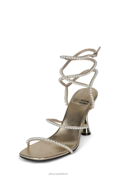 Jeffrey Campbell mulheres B0VBD1645 combinação de ouro sandália de salto alto pérola