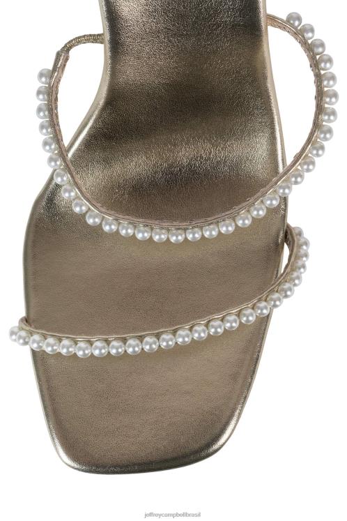 Jeffrey Campbell mulheres B0VBD1645 combinação de ouro sandália de salto alto pérola