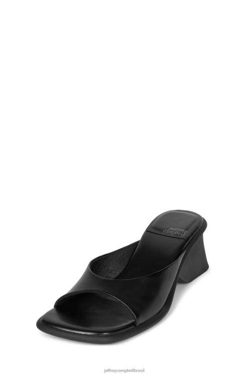 Jeffrey Campbell mulheres B0VBD31 preto sandália de salto alto cair sobre