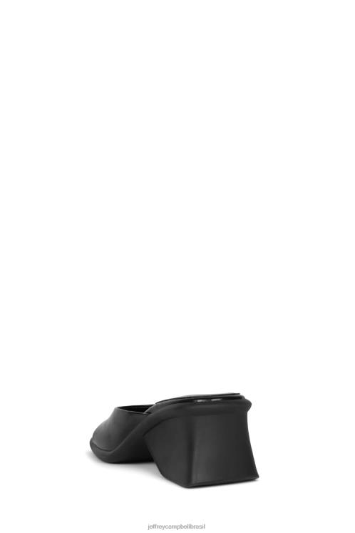Jeffrey Campbell mulheres B0VBD31 preto sandália de salto alto cair sobre