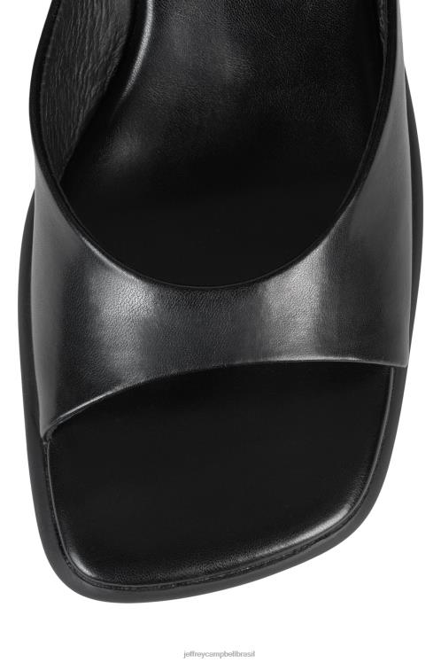 Jeffrey Campbell mulheres B0VBD31 preto sandália de salto alto cair sobre
