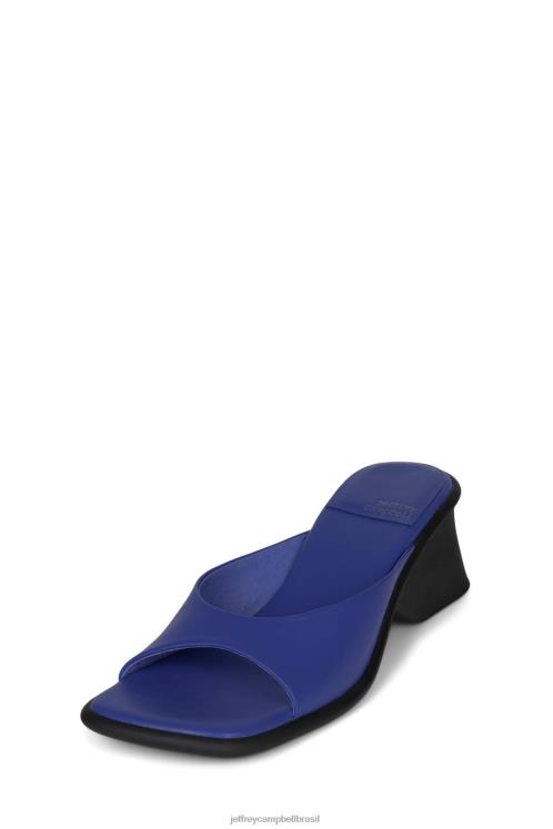Jeffrey Campbell mulheres B0VBD32 azul sandália de salto alto cair sobre