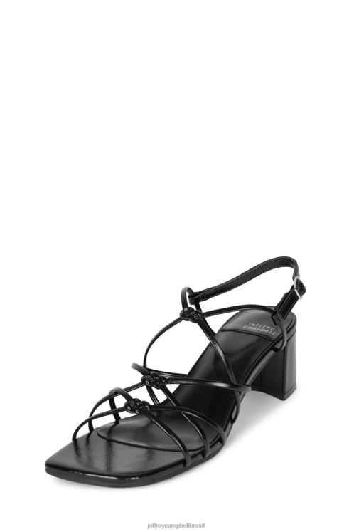 Jeffrey Campbell mulheres B0VBD68 preto sandália de salto alto socializar