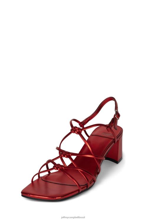 Jeffrey Campbell mulheres B0VBD70 vermelho metálico sandália de salto alto socializar