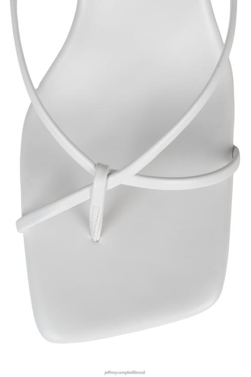 Jeffrey Campbell mulheres B0VBD72 branco sandália de salto alto começar