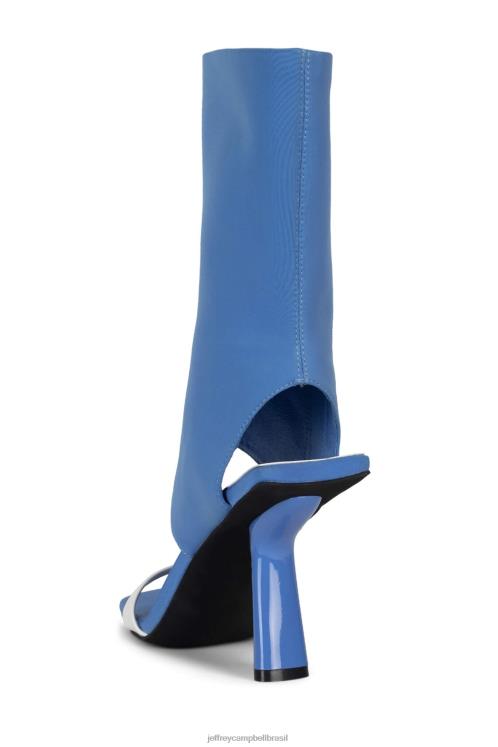 Jeffrey Campbell mulheres B0VBD76 creme de neoprene azul sandália de salto alto pavoneando