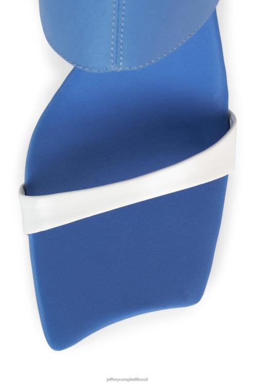 Jeffrey Campbell mulheres B0VBD76 creme de neoprene azul sandália de salto alto pavoneando