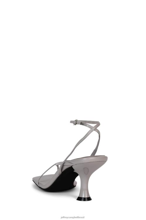 Jeffrey Campbell mulheres B0VBD79 cinza sandália de salto alto fluxo