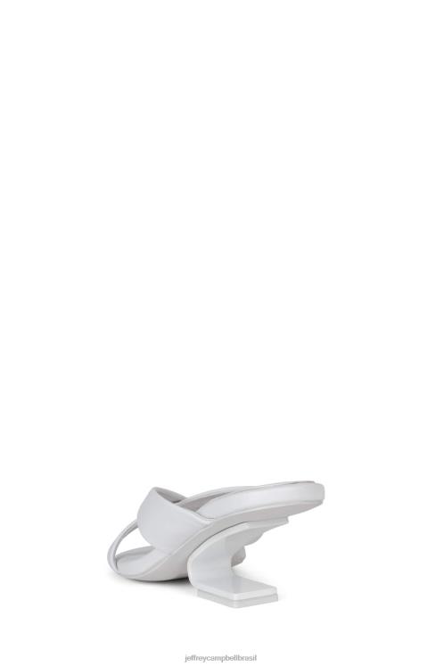 Jeffrey Campbell mulheres B0VBD85 Branco Branco sandália de salto alto à vontade