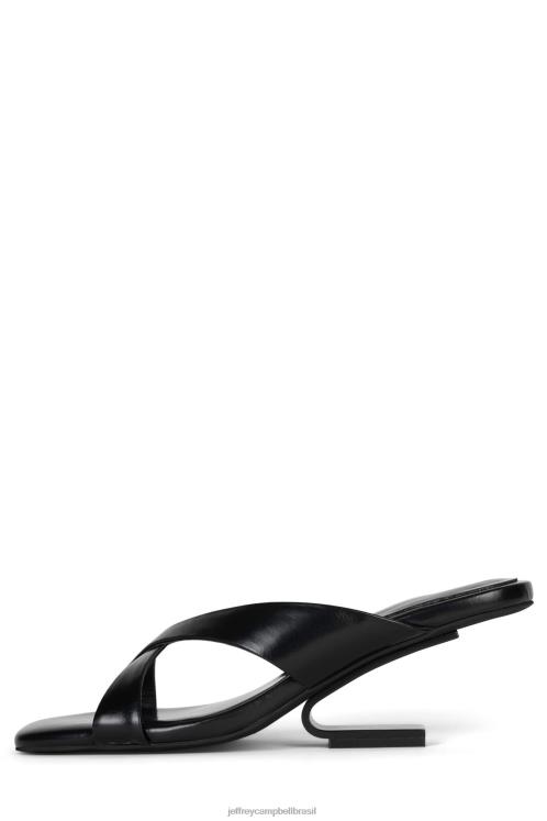 Jeffrey Campbell mulheres B0VBD86 Preto Preto sandália de salto alto à vontade
