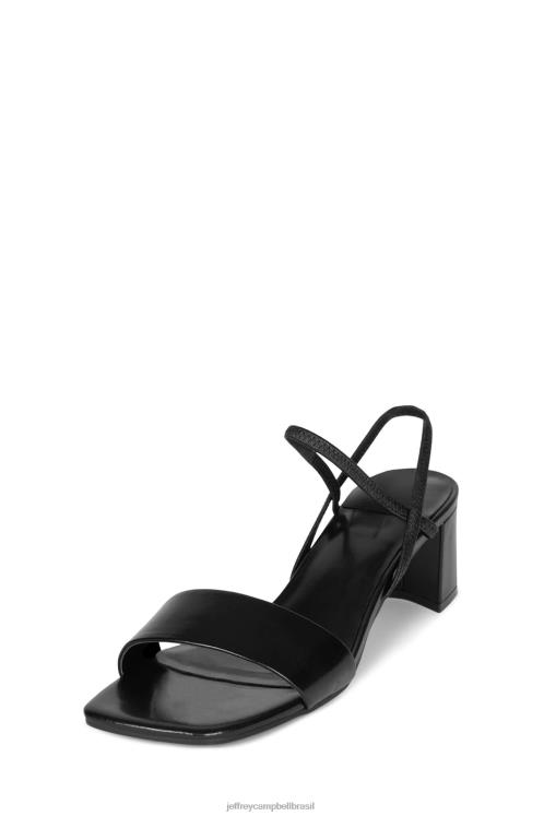 Jeffrey Campbell mulheres B0VBD89 preto sandália de salto alto adaptar